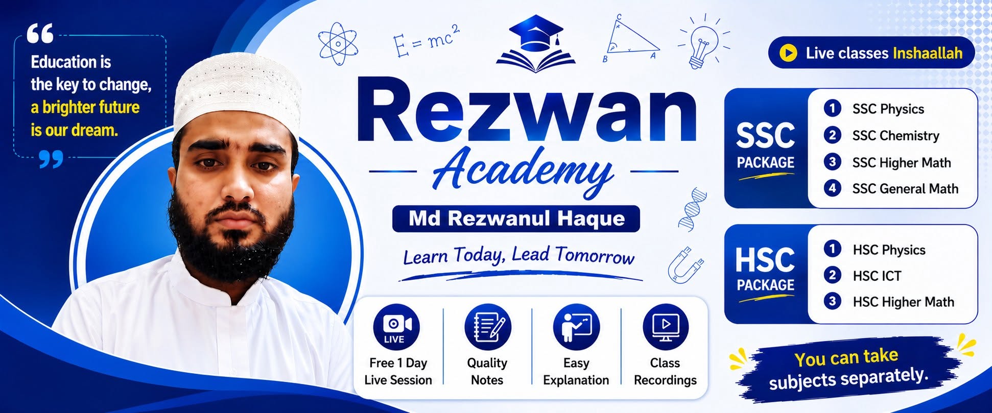 Rezwan Academy Facebook cover banner